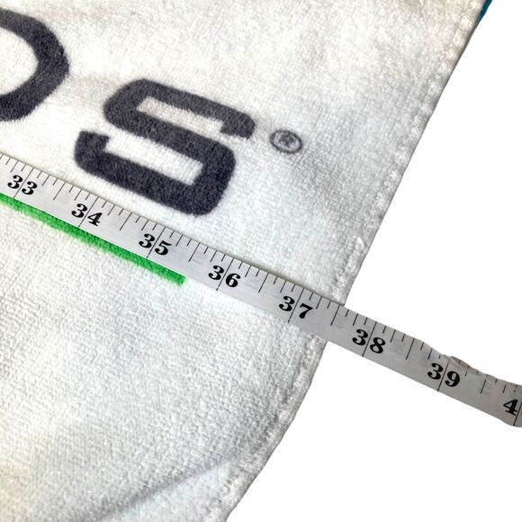 Rodan + Fields Lot Of 2 Blue Wave Beach Towels With Logo Fringe - Picture 3 of 14